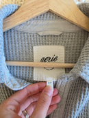 Aerie Gray Waffle Shirt Jacket (S)