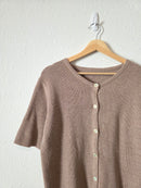 Button Up Short Sleeve Knit (M)