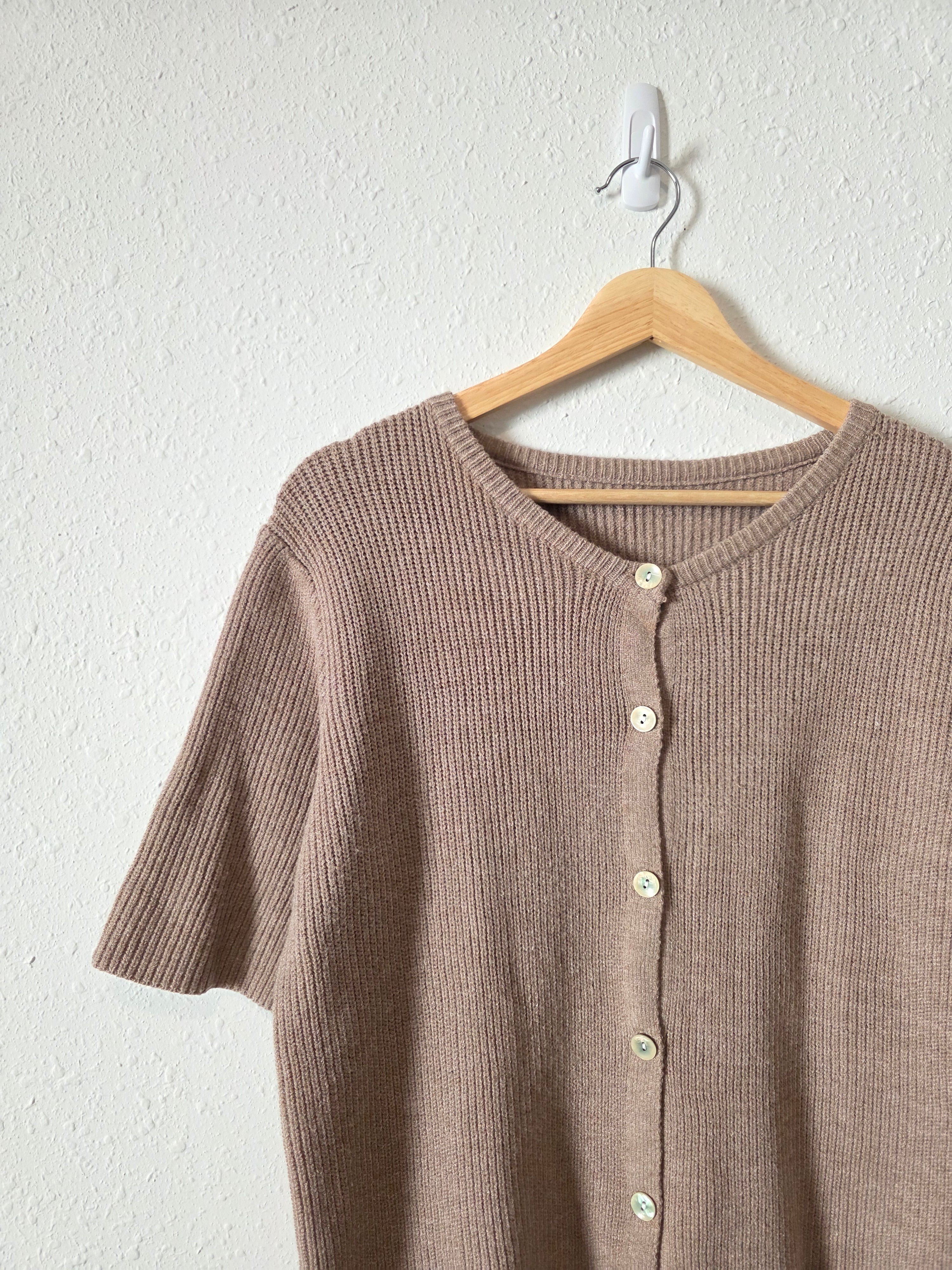 Button Up Short Sleeve Knit (M)