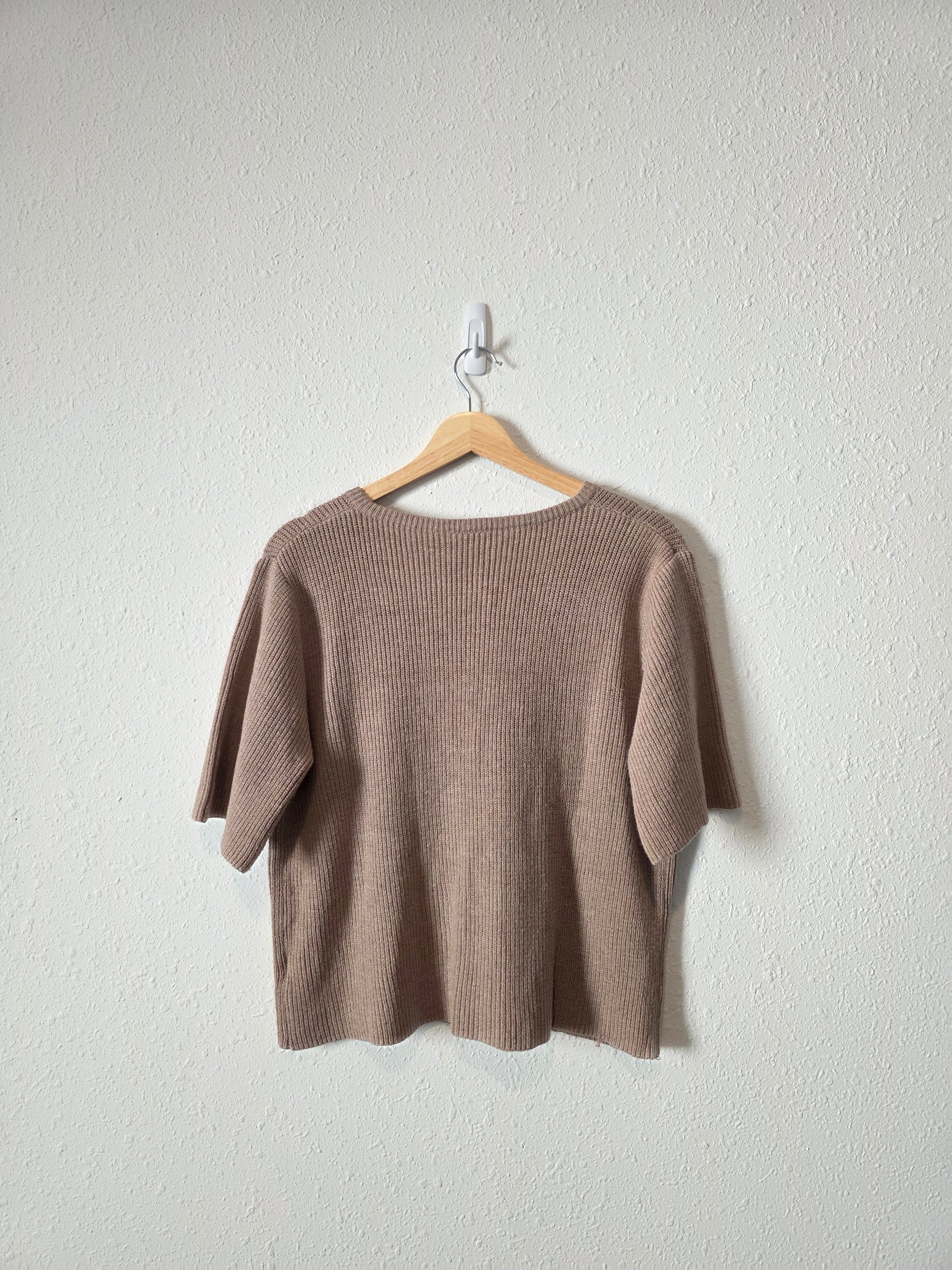 Button Up Short Sleeve Knit (M)