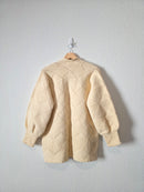 Vintage Handknit Chunky Crochet Cardigan (S/M)