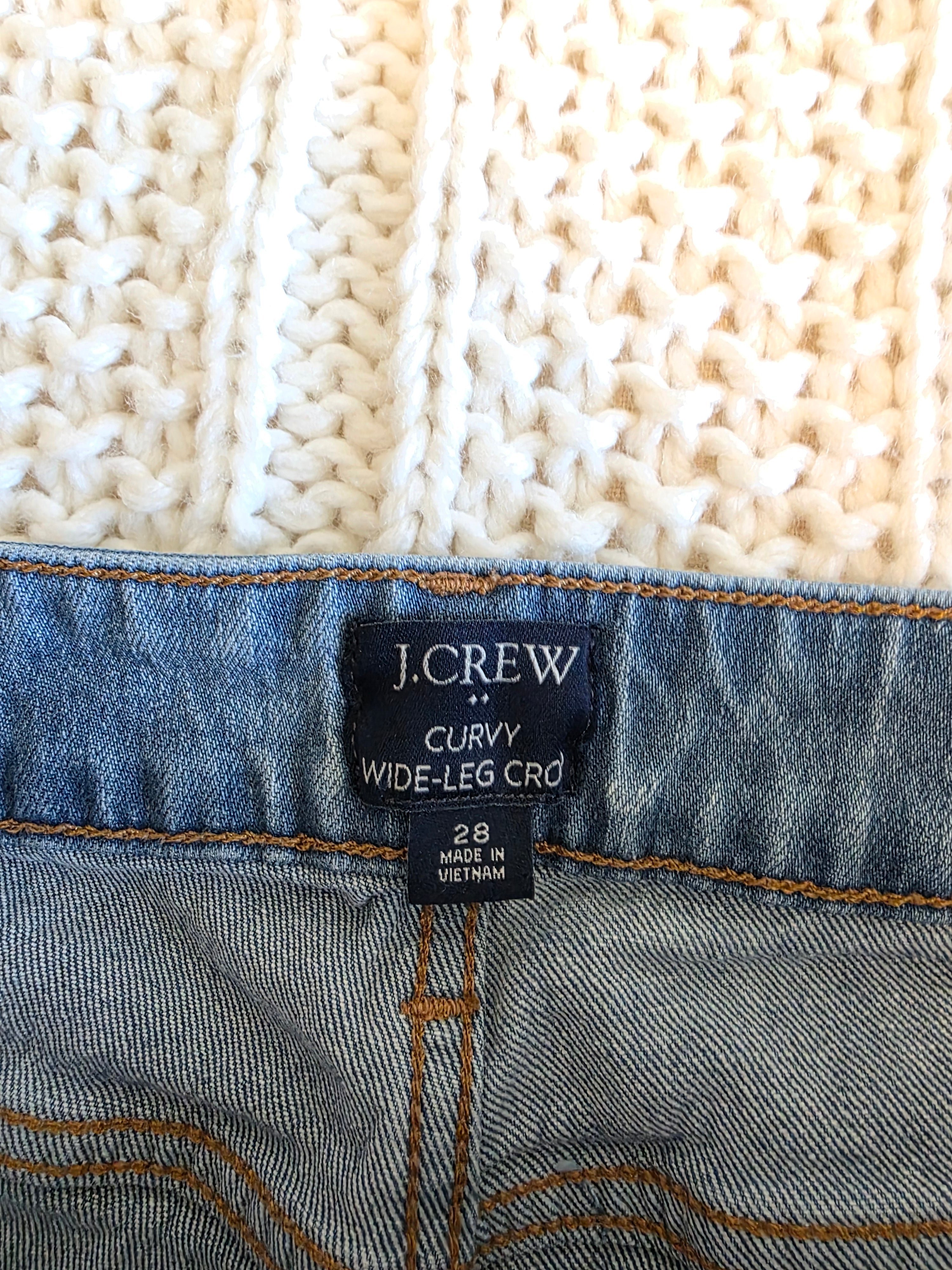 J.Crew Wide Leg Crop Jeans (28)