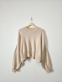 In Loom Ribbed Mockneck Sweater (L)