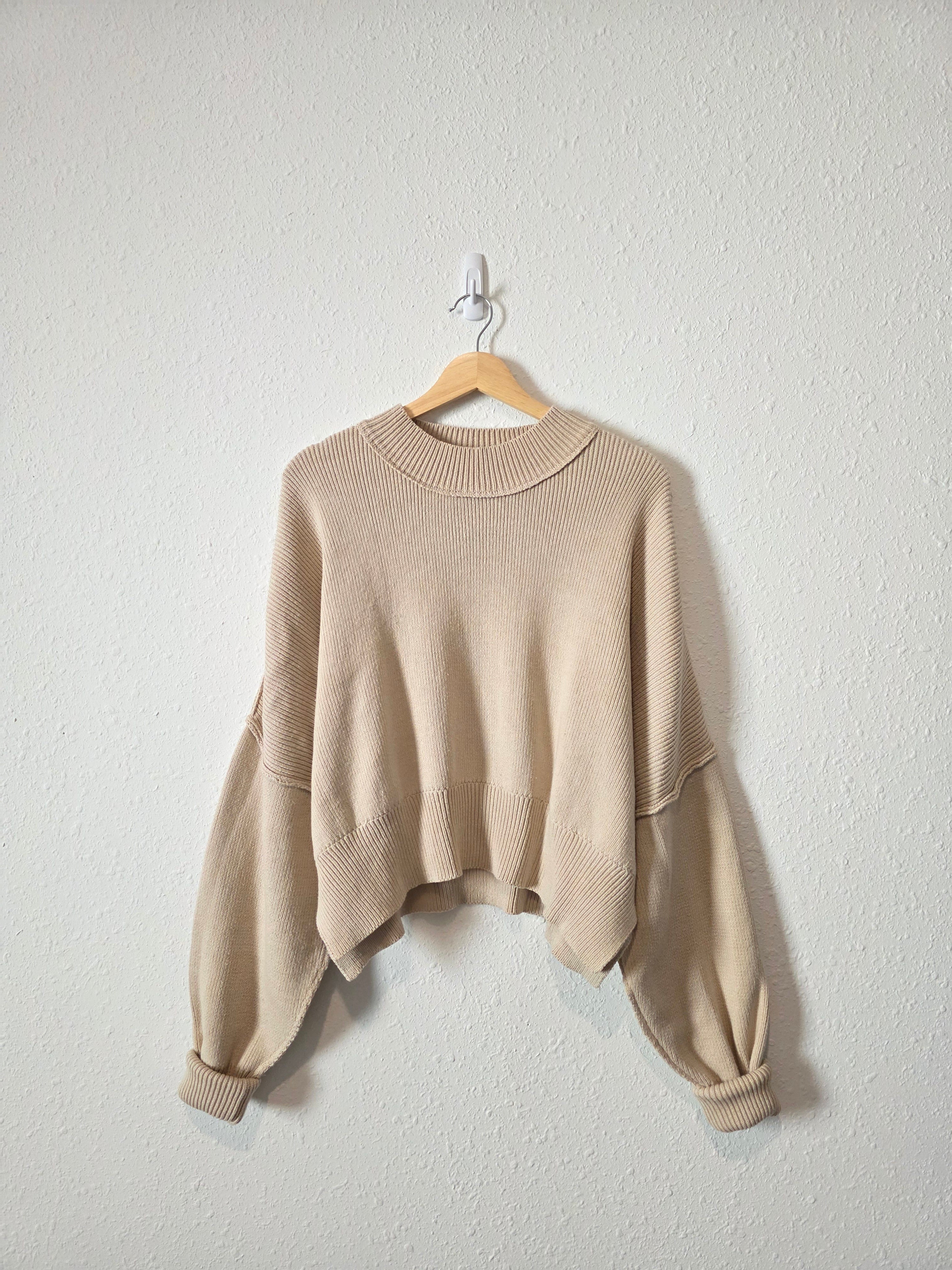 In Loom Ribbed Mockneck Sweater (L)