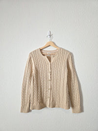 LL Bean Cotton Cable Knit Sweater (M)