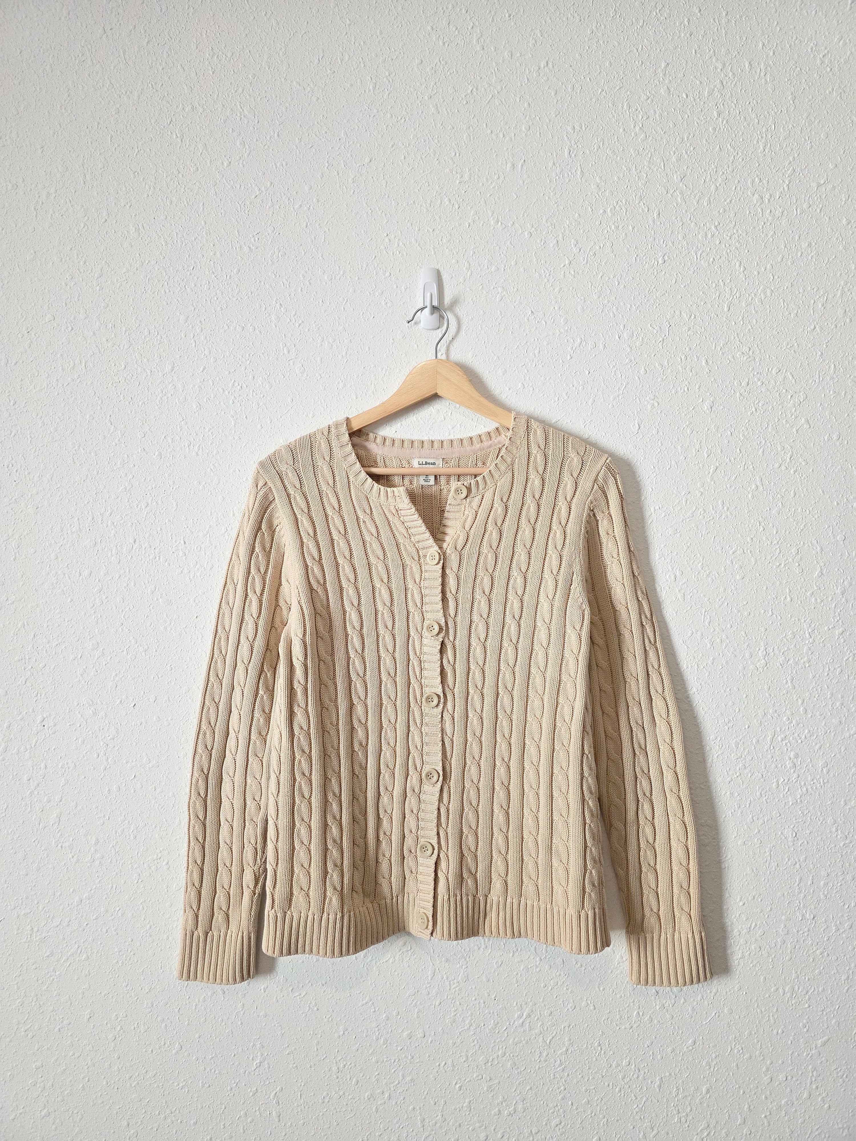 LL Bean Cotton Cable Knit Sweater (M)