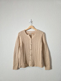 LL Bean Cotton Cable Knit Sweater (M)