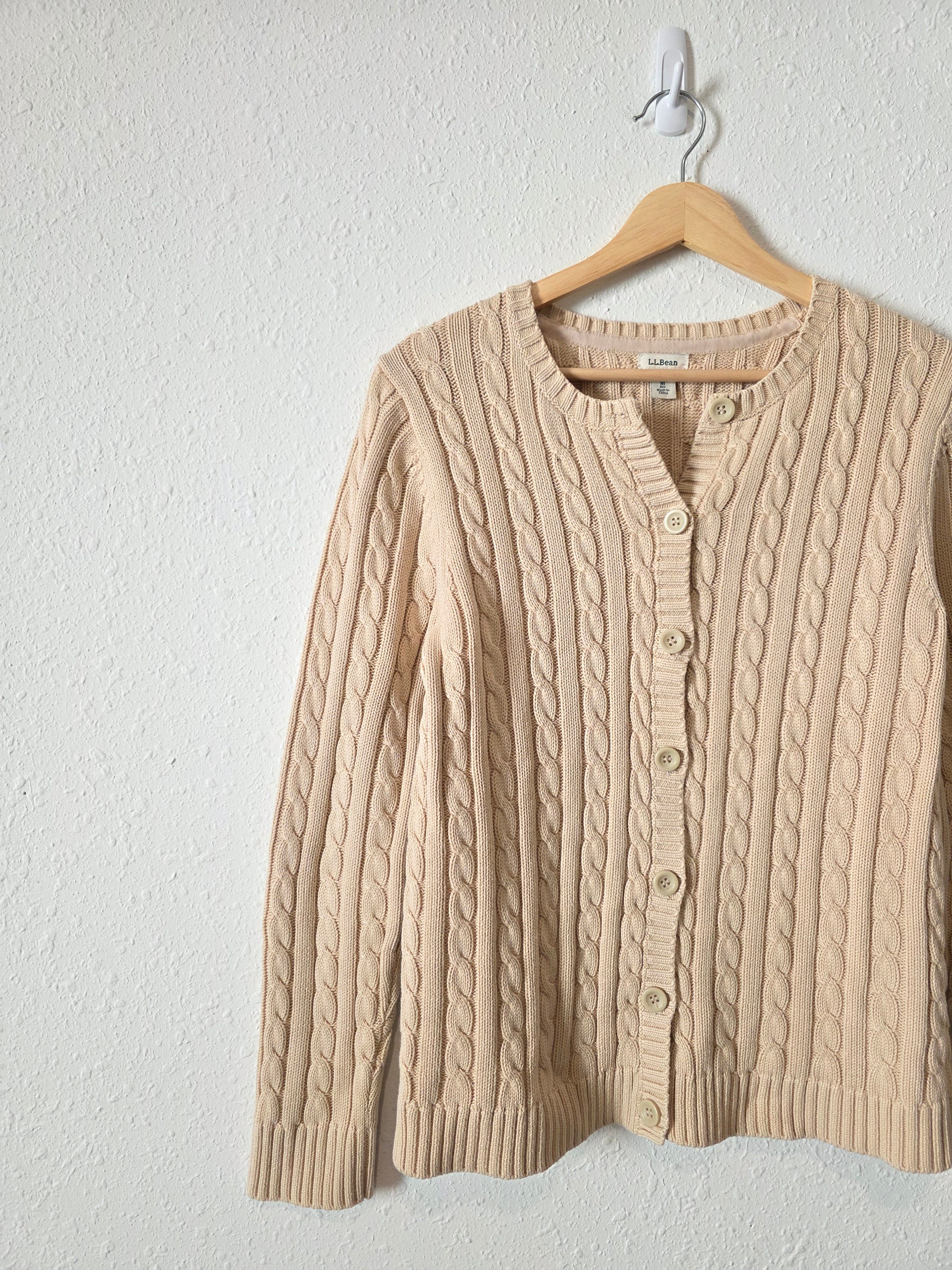 LL Bean Cotton Cable Knit Sweater (M)