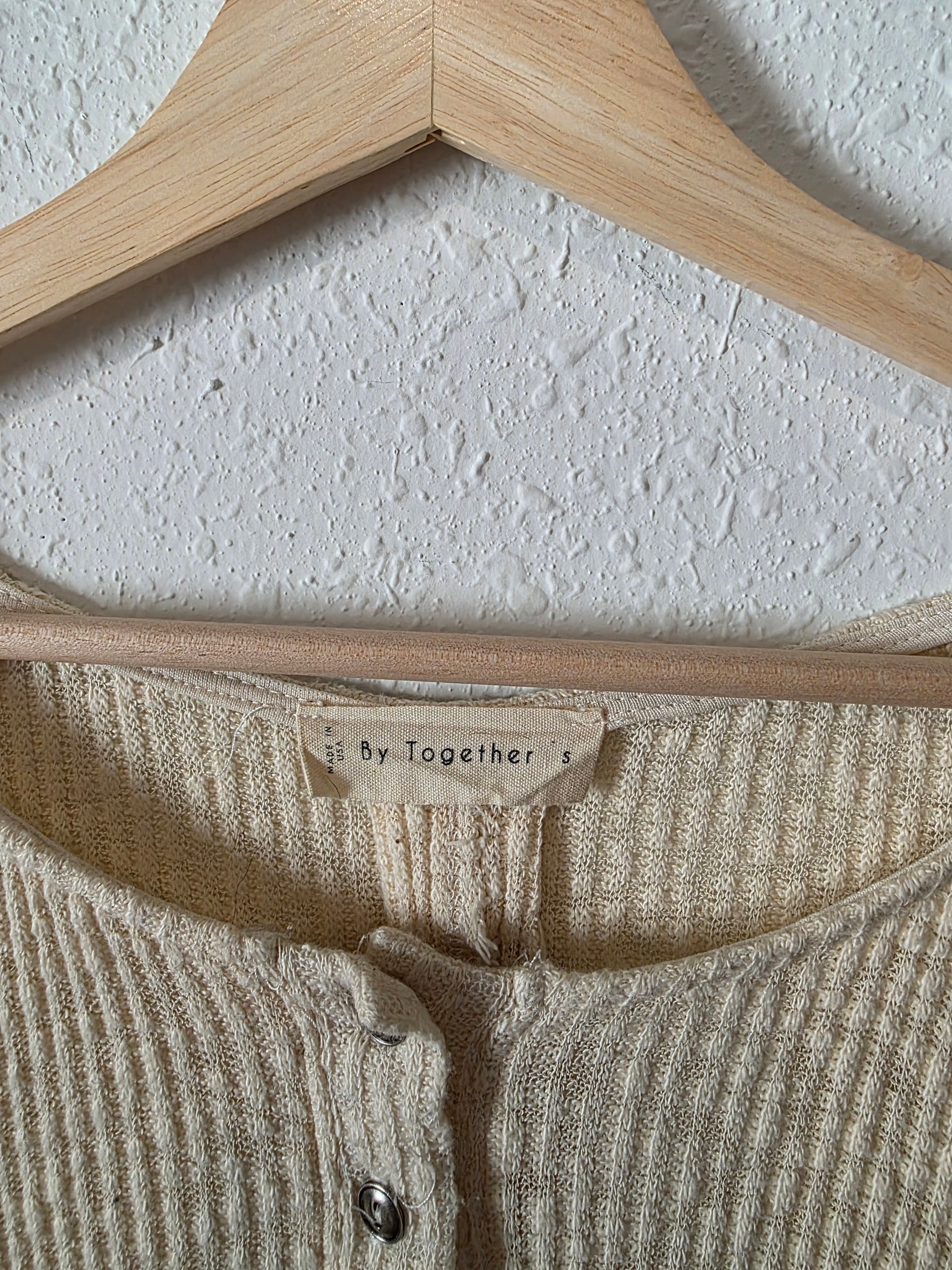 By Together Ribbed Henley Tee (S)