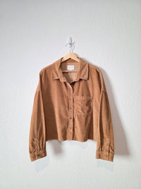 Brown Corduroy Button Up (M)