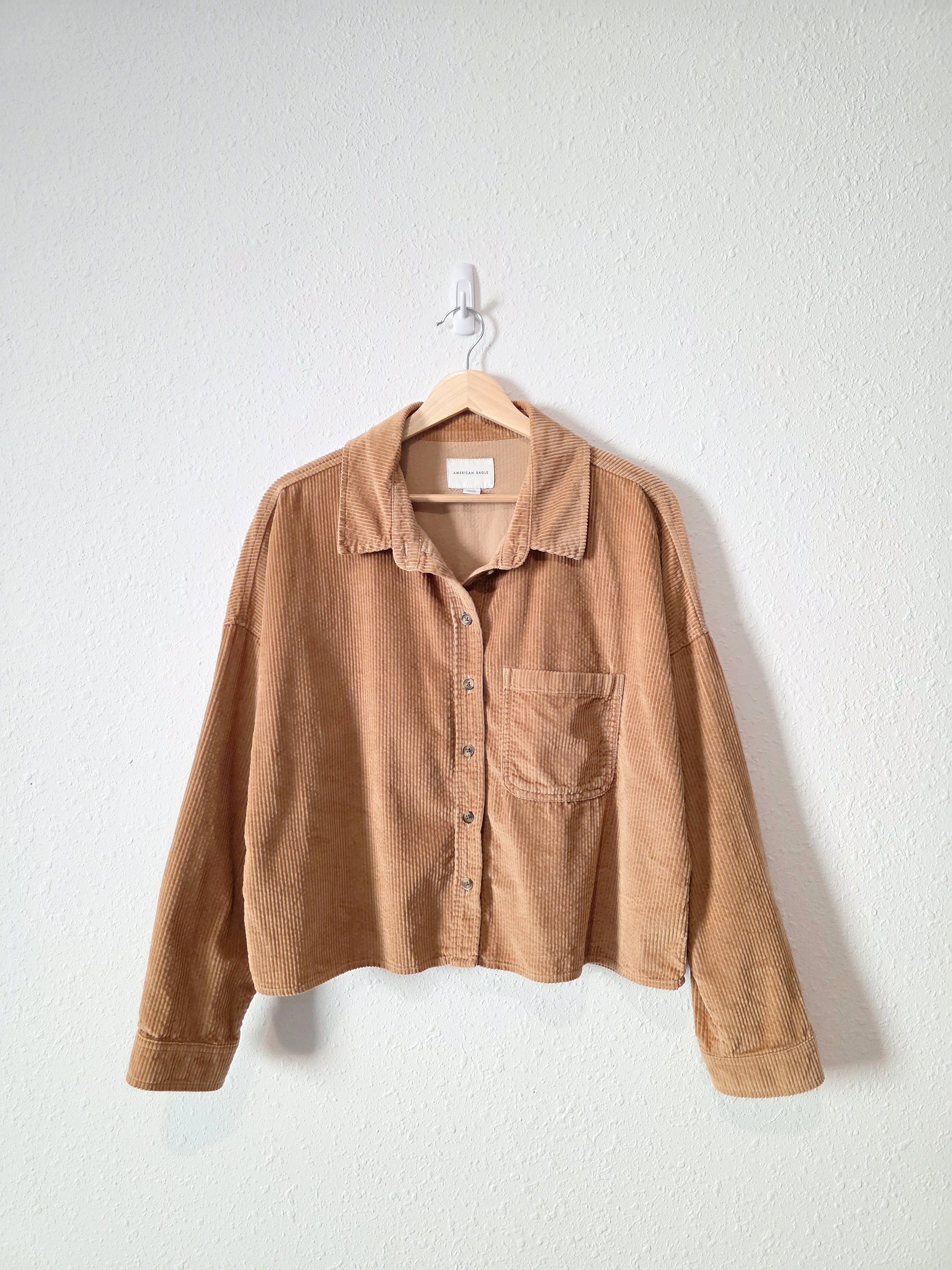 Brown Corduroy Button Up (M)