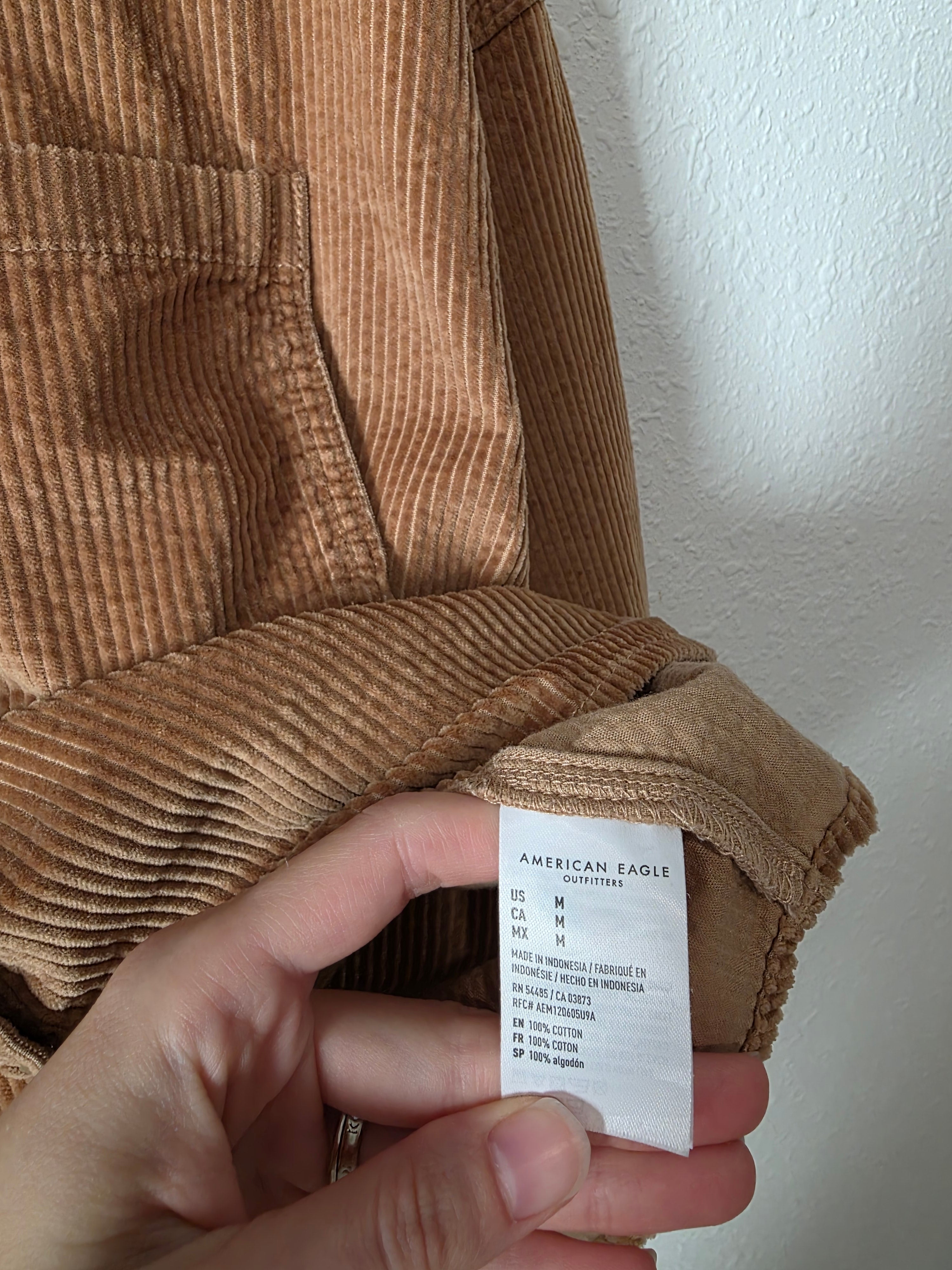 Brown Corduroy Button Up (M)