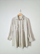 Cotton Linen Striped Tunic (M)