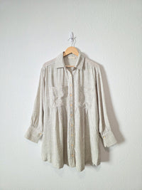 Cotton Linen Striped Tunic (M)