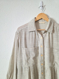 Cotton Linen Striped Tunic (M)