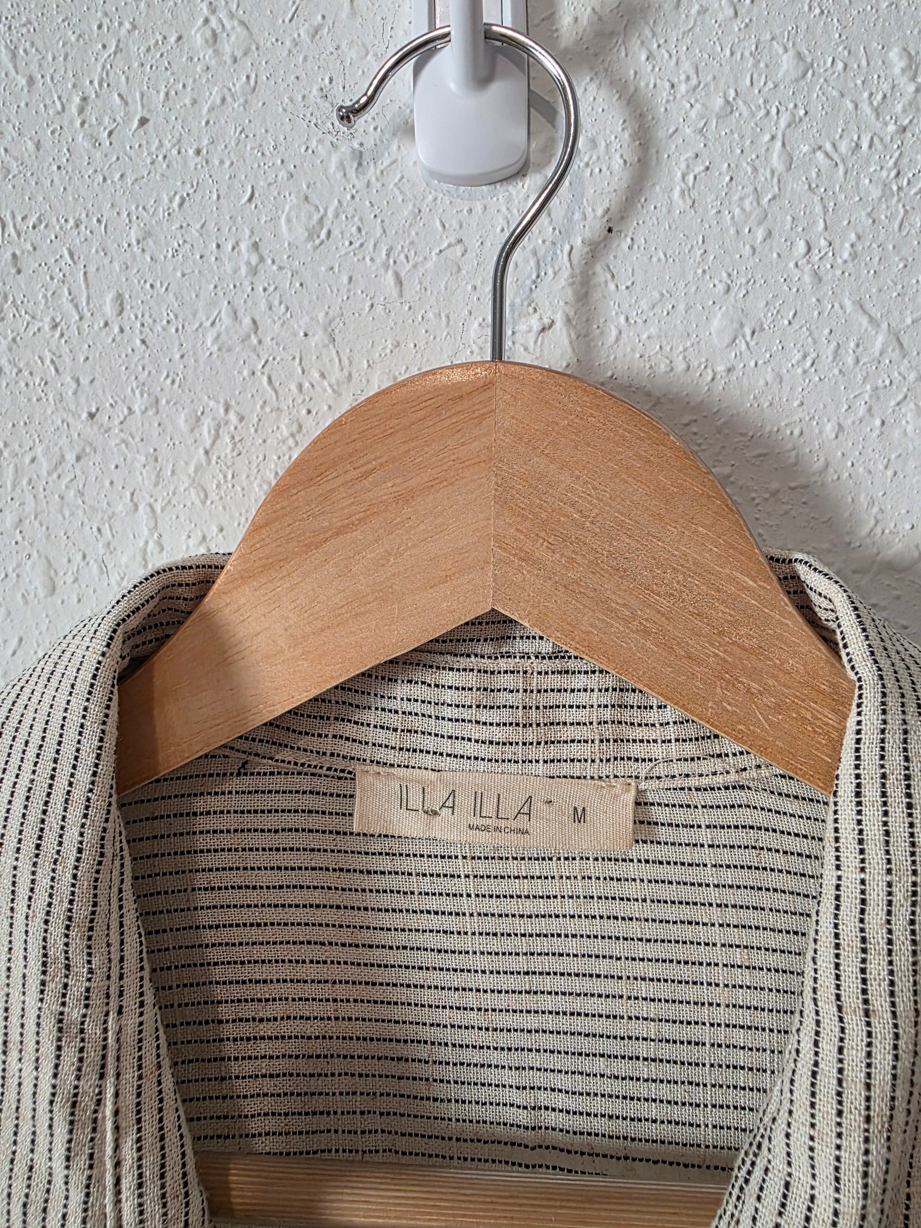 Cotton Linen Striped Tunic (M)