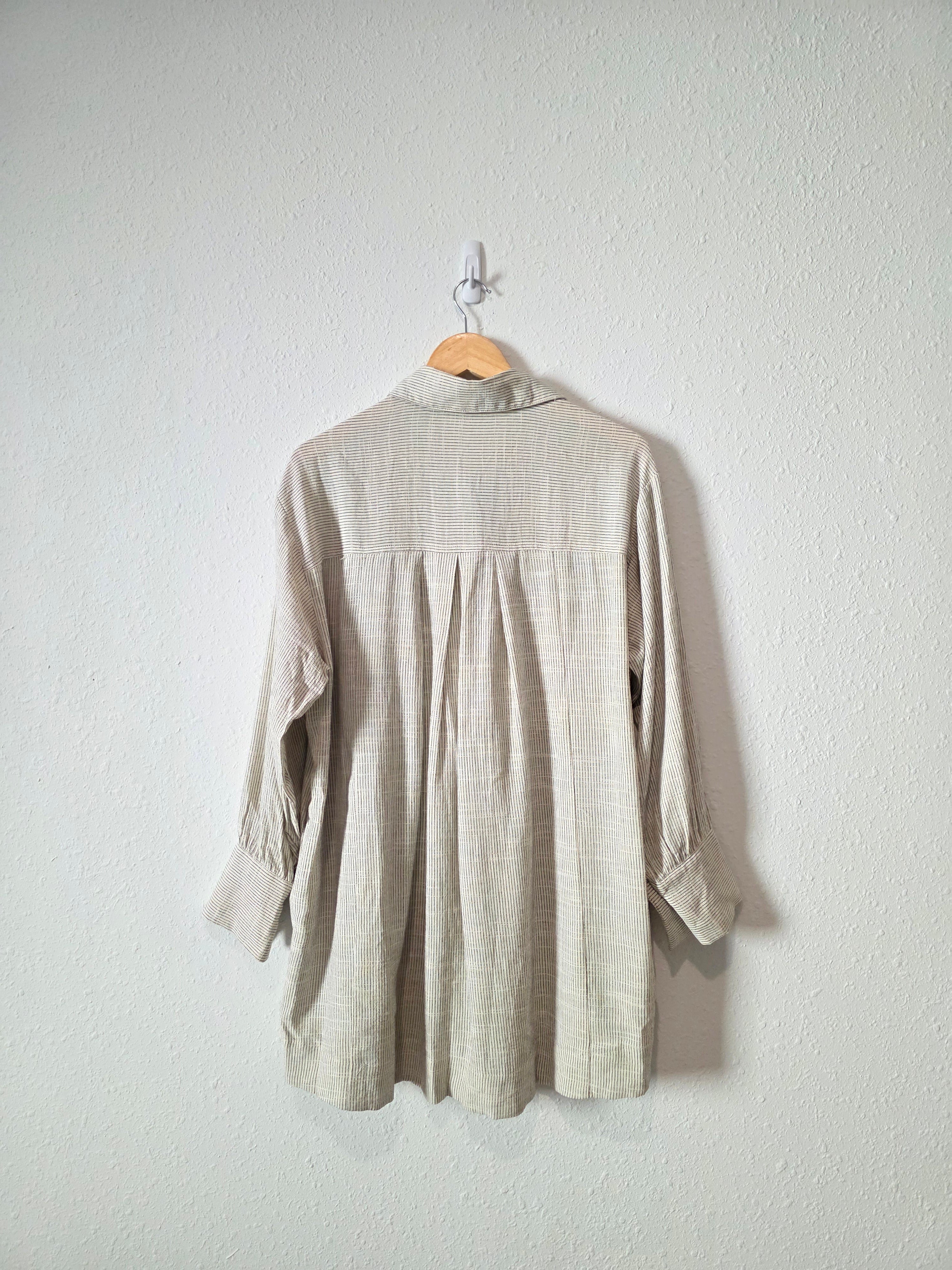 Cotton Linen Striped Tunic (M)