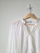 Madewell White Puff Sleeve Blouse (S)