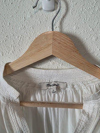 Madewell White Puff Sleeve Blouse (S)