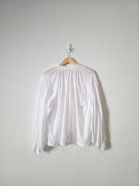 Madewell White Puff Sleeve Blouse (S)