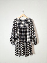 Hayden Checkered Cotton Mini Dress (S)