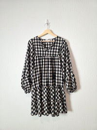 Hayden Checkered Cotton Mini Dress (S)