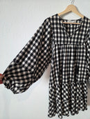 Hayden Checkered Cotton Mini Dress (S)