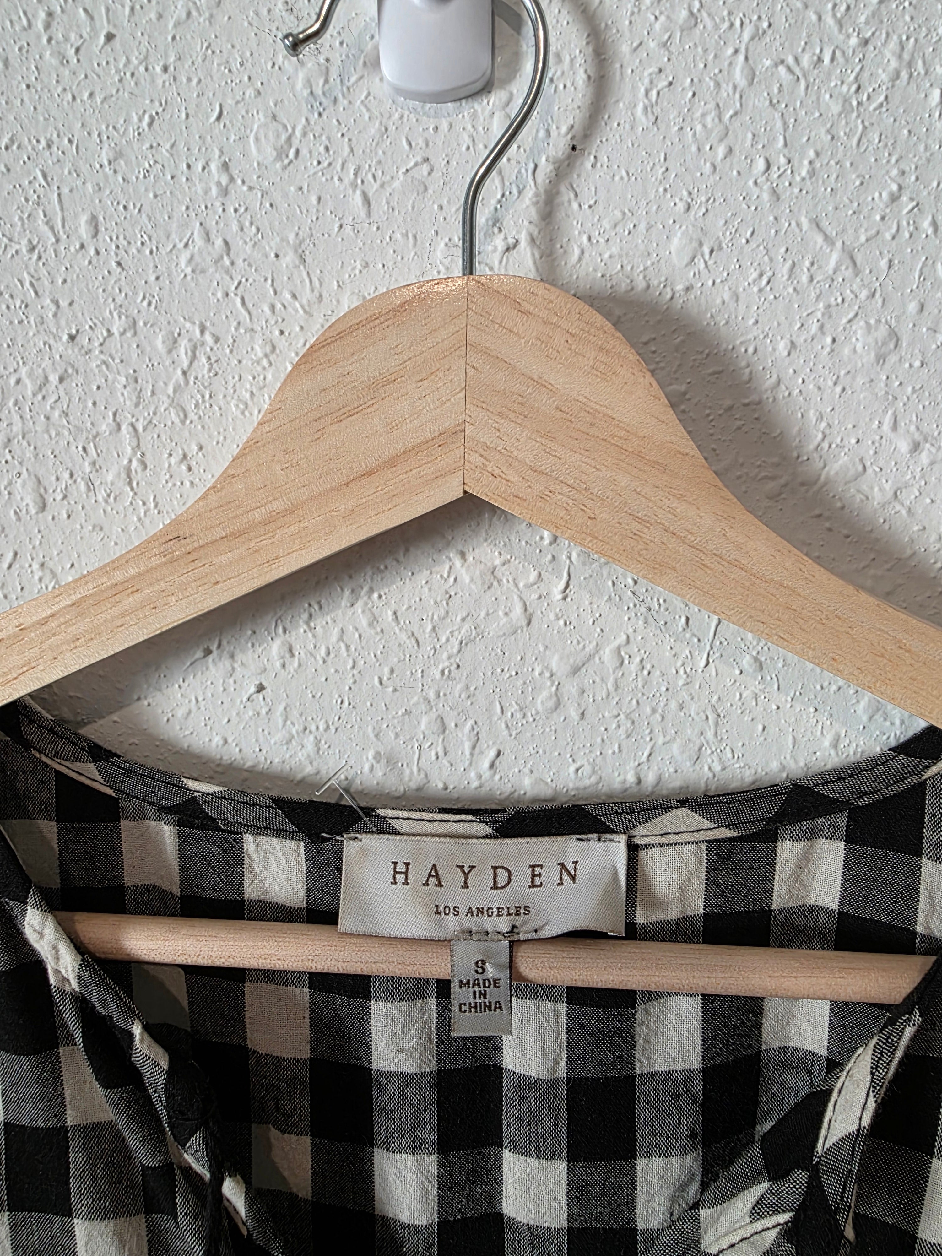Hayden Checkered Cotton Mini Dress (S)