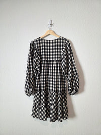 Hayden Checkered Cotton Mini Dress (S)