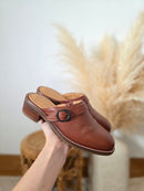 Crown Vintage Cognac Leather Clogs (6)