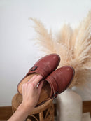 Crown Vintage Cognac Leather Clogs (6)