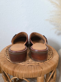 Crown Vintage Cognac Leather Clogs (6)
