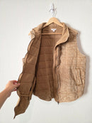 Neutral Quilted Zip Up Vest (1X)