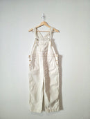 Gap Ecru Relaxed Crop Overalls (M)