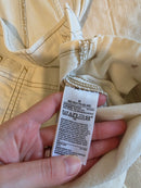 Gap Ecru Relaxed Crop Overalls (M)