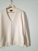 Vintage Lands End Cotton Cardigan Sweater (M)