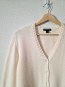 Vintage Lands End Cotton Cardigan Sweater (M)