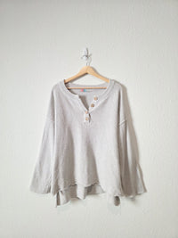 Free People Oversized Waffle Henley (L)