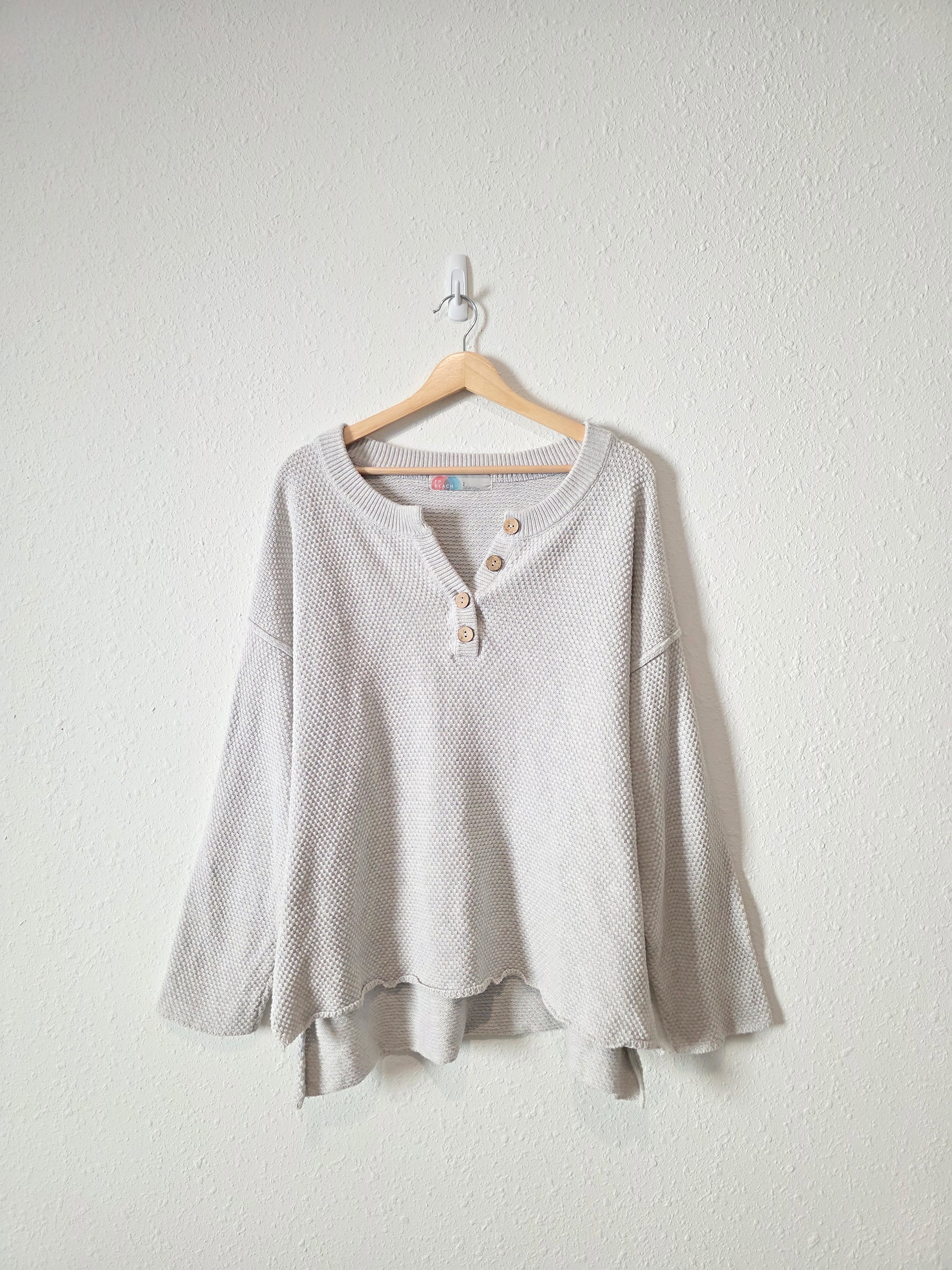 Free People Oversized Waffle Henley (L)