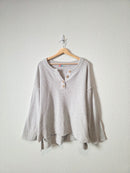 Free People Oversized Waffle Henley (L)