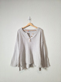 Free People Oversized Waffle Henley (L)