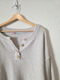 Free People Oversized Waffle Henley (L)