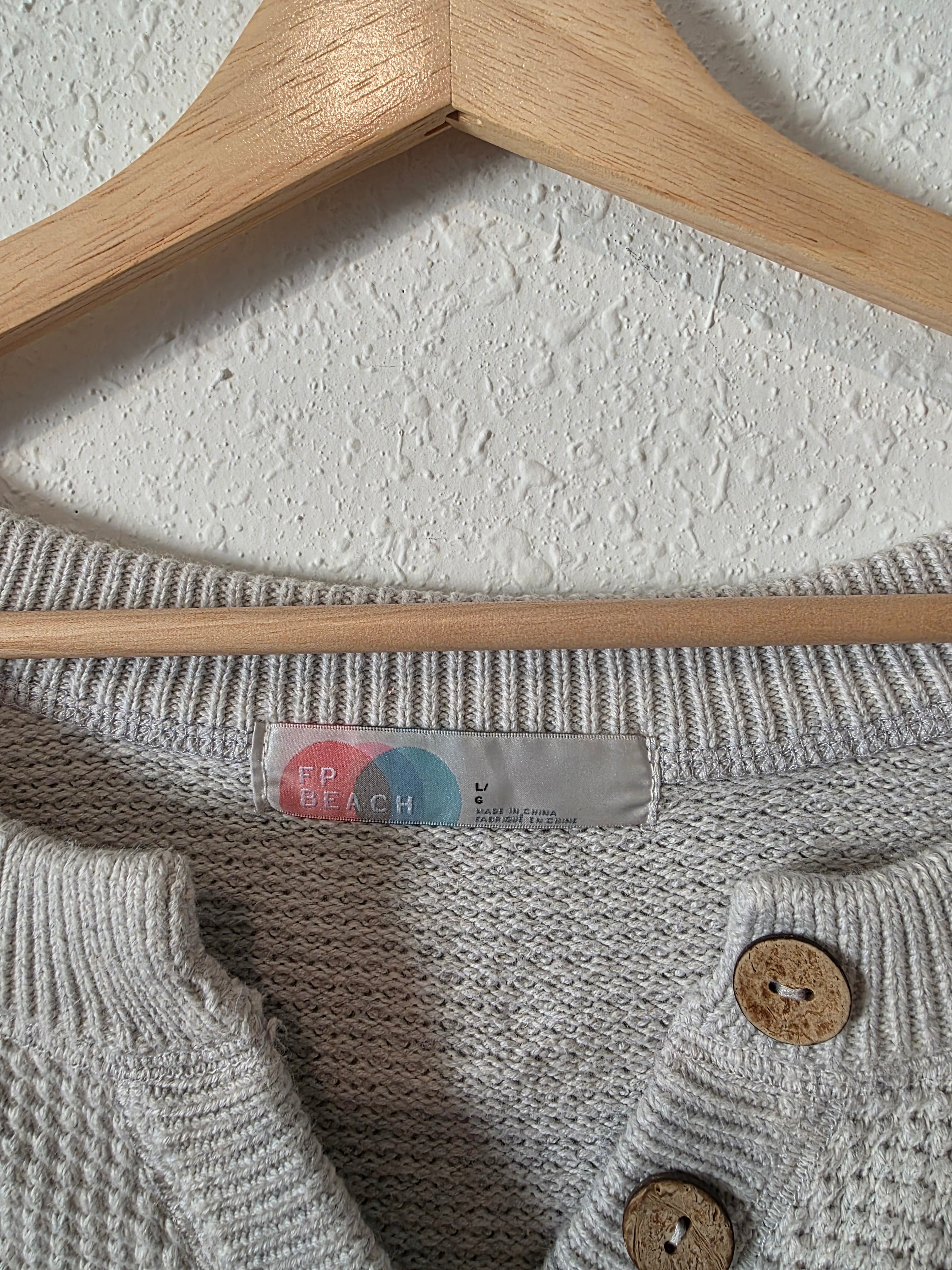 Free People Oversized Waffle Henley (L)