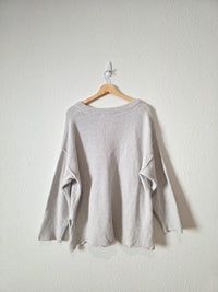 Free People Oversized Waffle Henley (L)