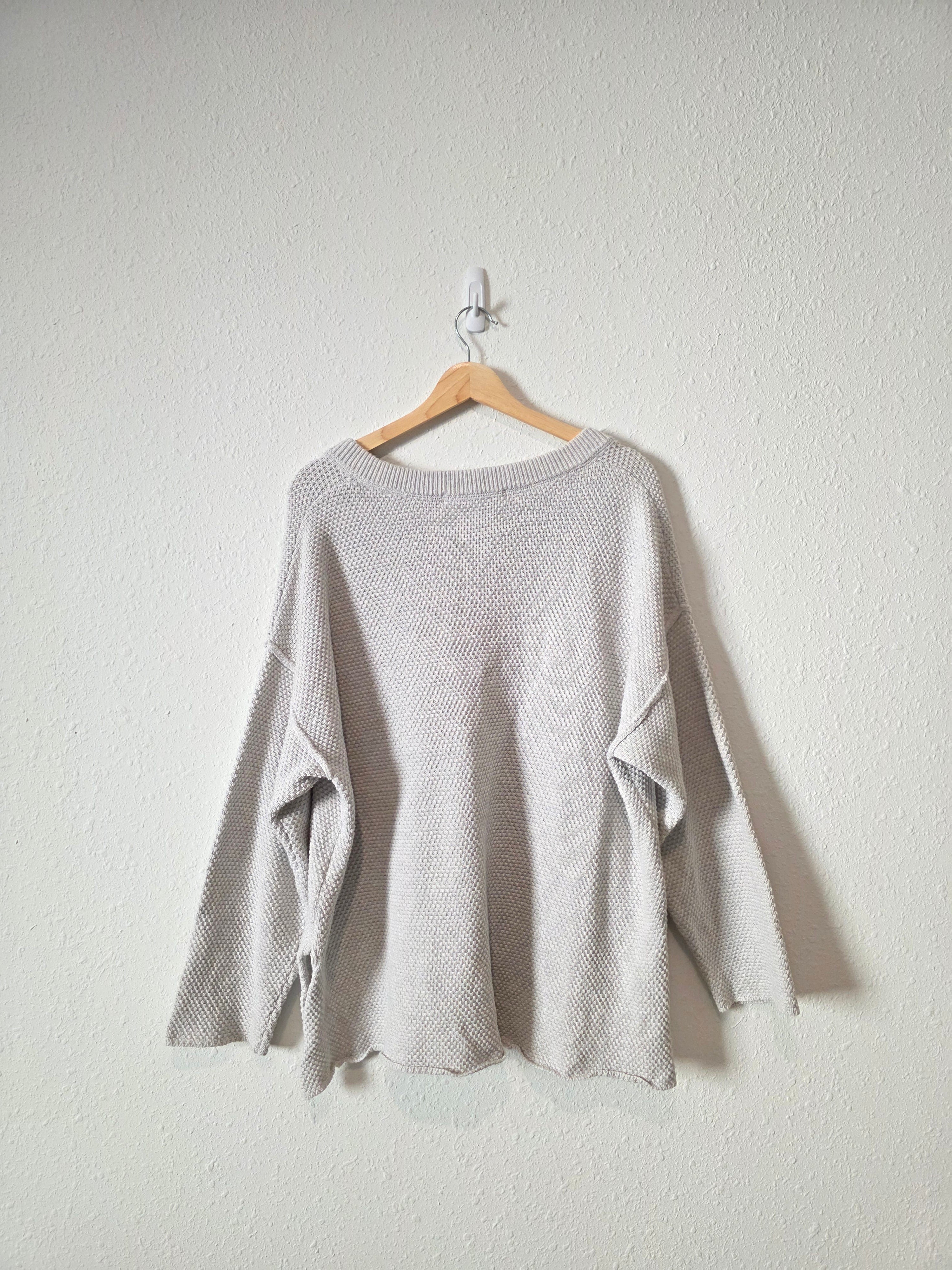 Free People Oversized Waffle Henley (L)