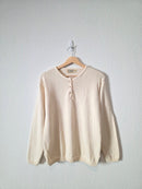 Vintage LL Bean Cotton Henley Sweater (M)