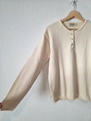 Vintage LL Bean Cotton Henley Sweater (M)
