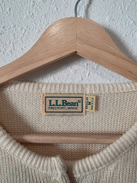 Vintage LL Bean Cotton Henley Sweater (M)