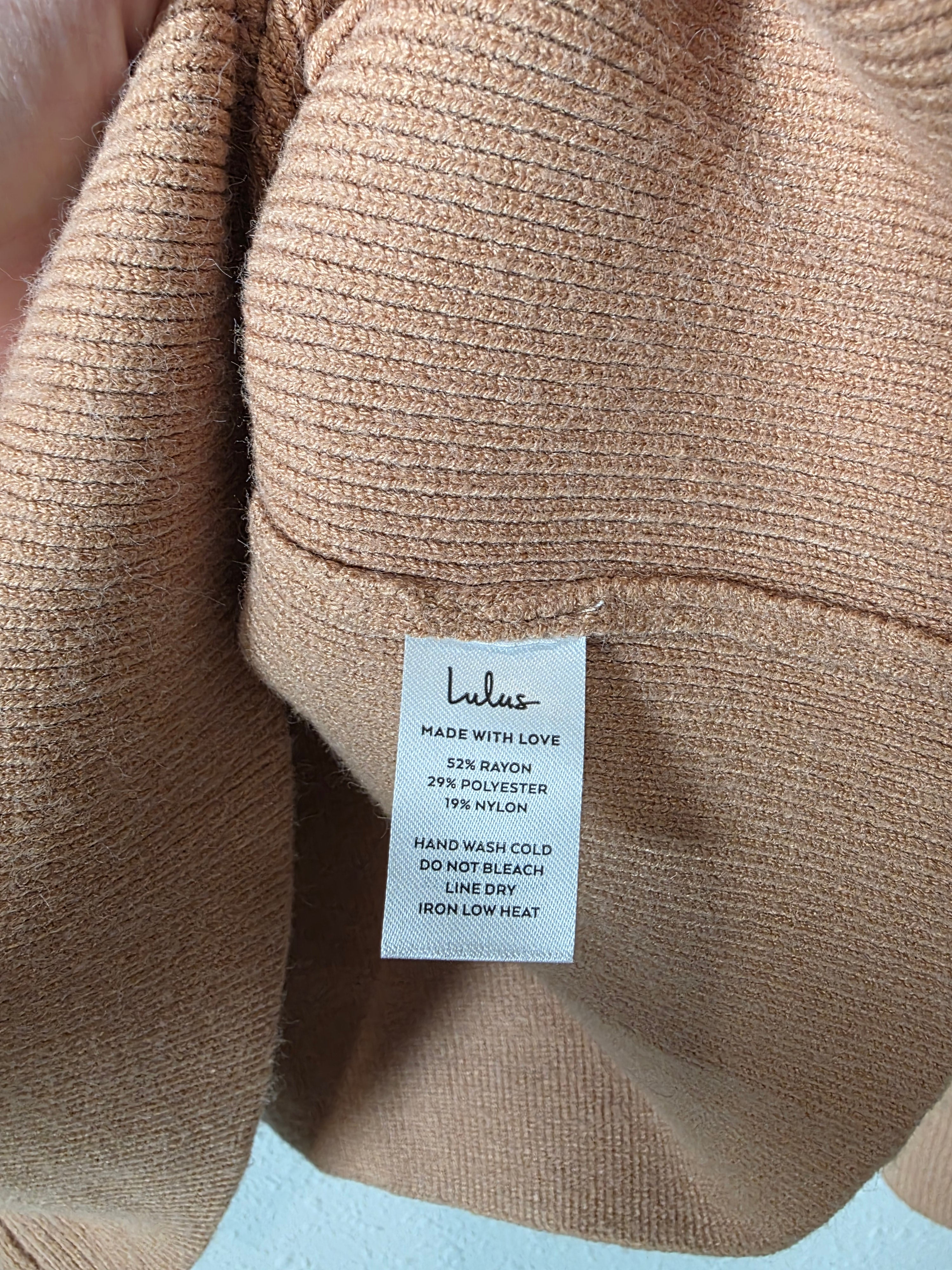Lulus Camel Turtleneck Sweater (XS)