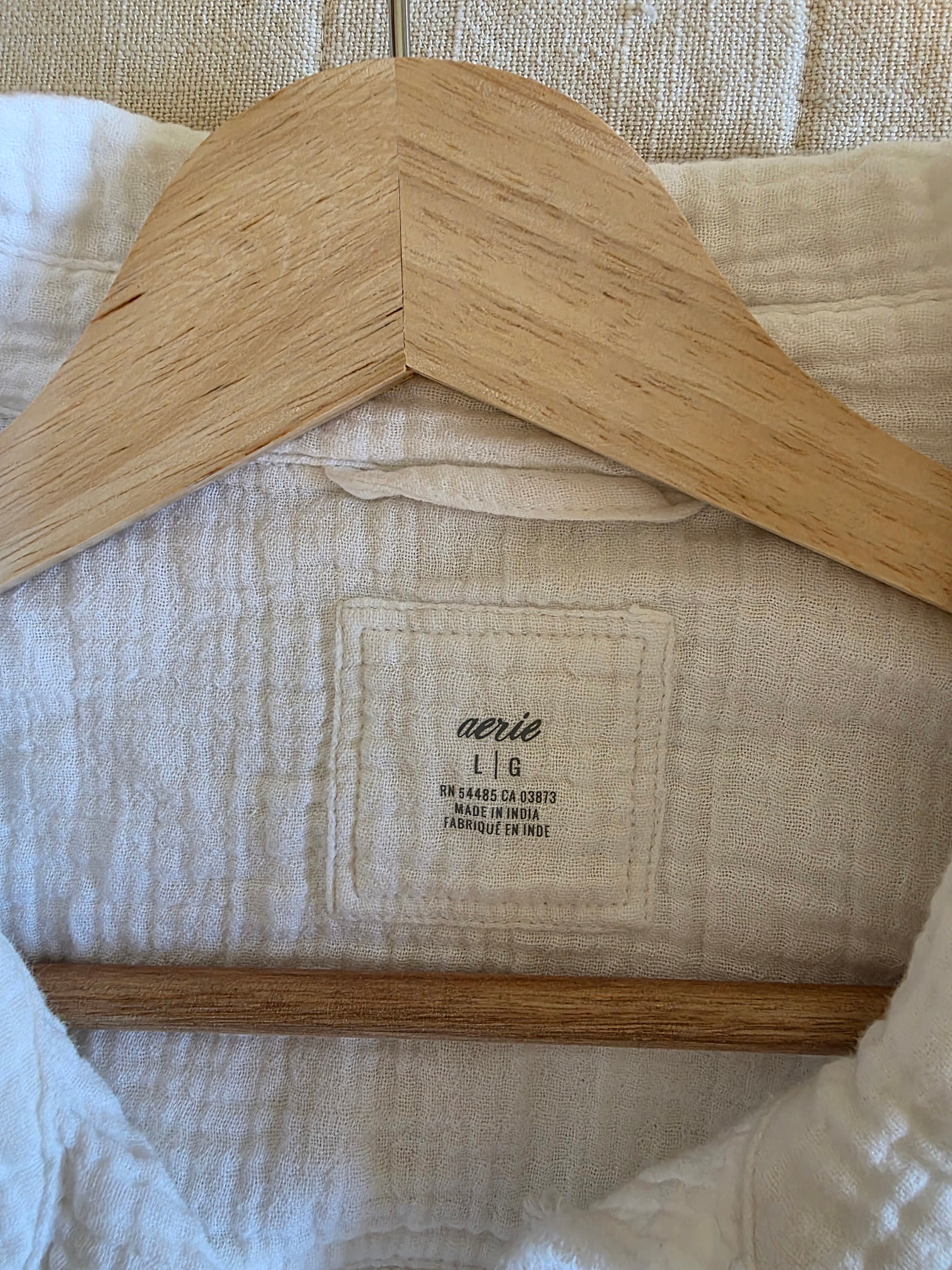 Aerie White Cotton Gauze Button Up (L)